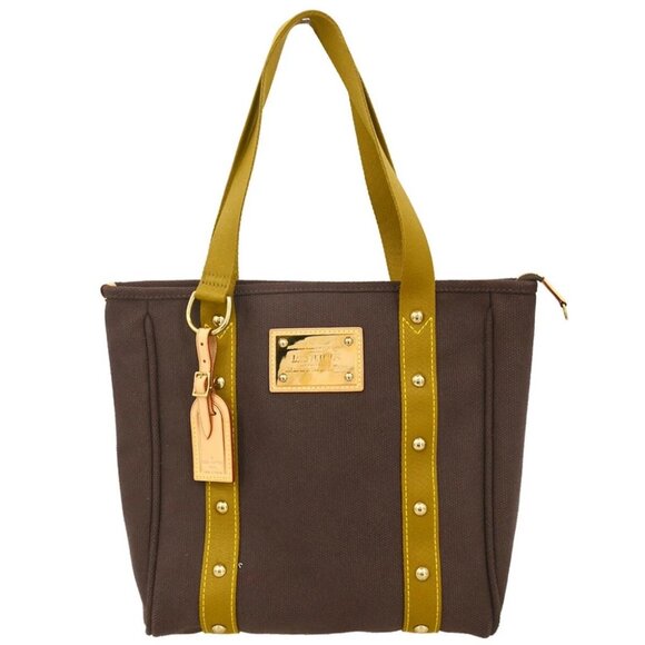 Louis Vuitton Brown Antigua Cabas MM Tote Bag - Picture 1 of 10